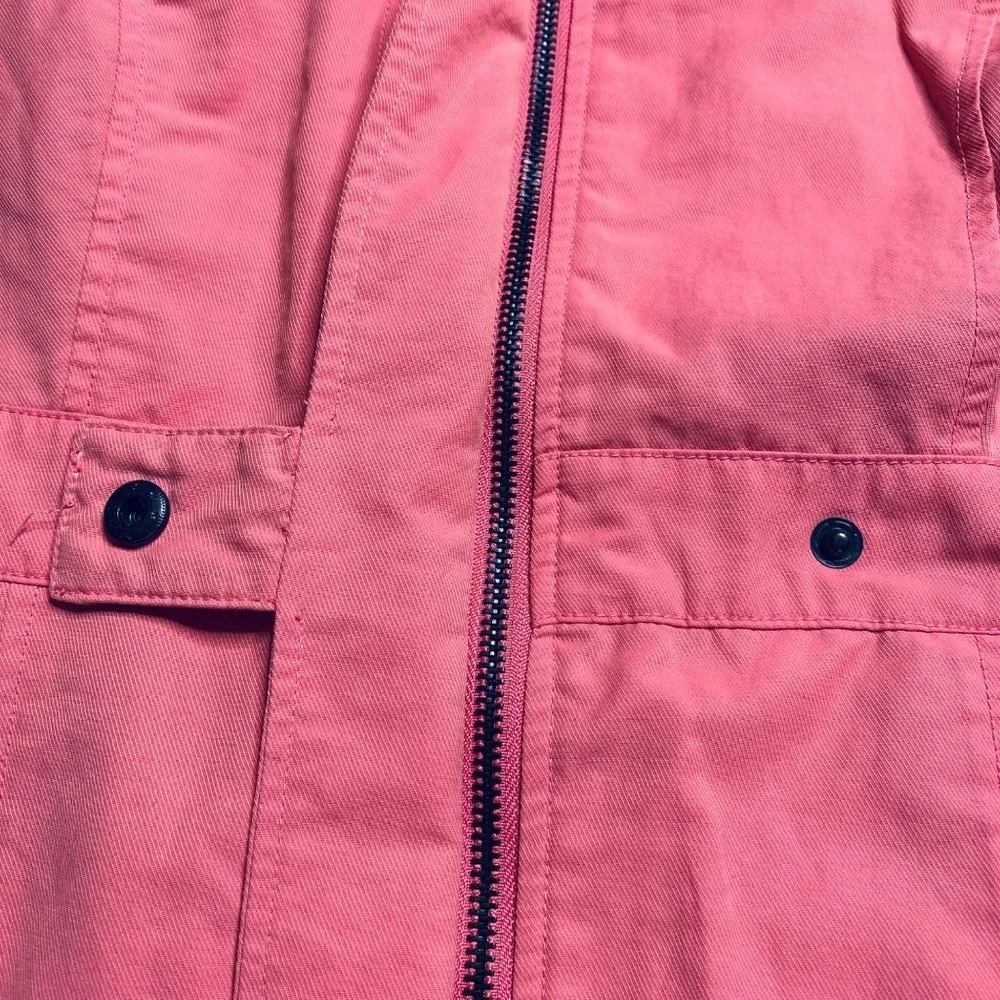Tulle Anthropologie Women Salmon Pink Mid Length Utility Rain Jacket A7275 Large